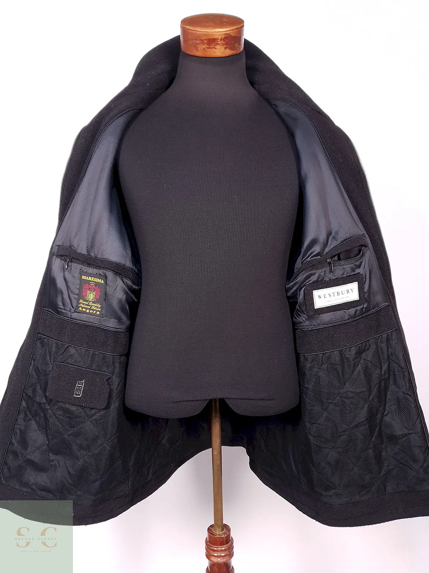 Abrigo Chaquetón Westbury Plomo Lana Virgen Angora Talla XL 12