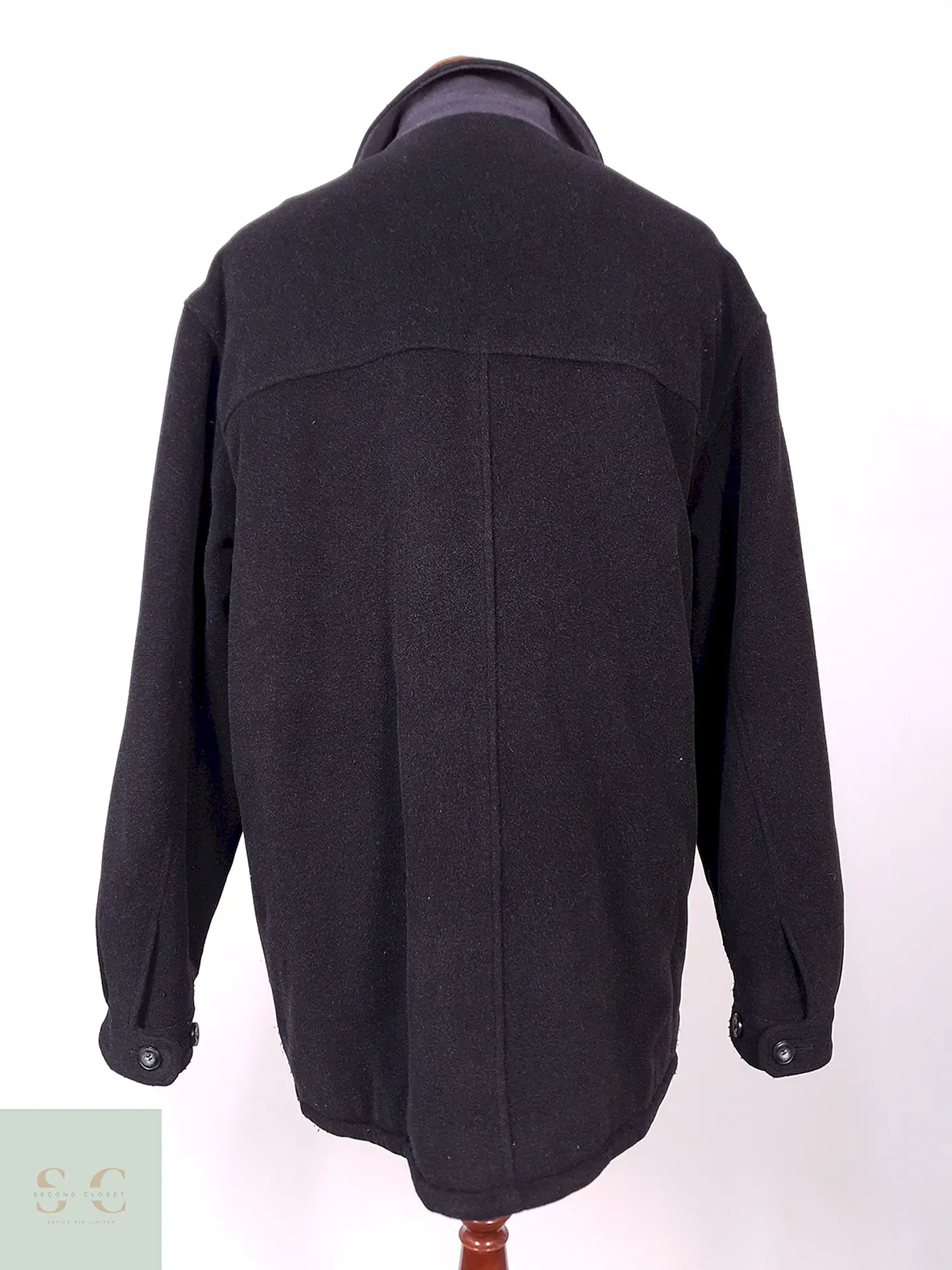 Abrigo Chaquetón Westbury Plomo Lana Virgen Angora Talla XL 13