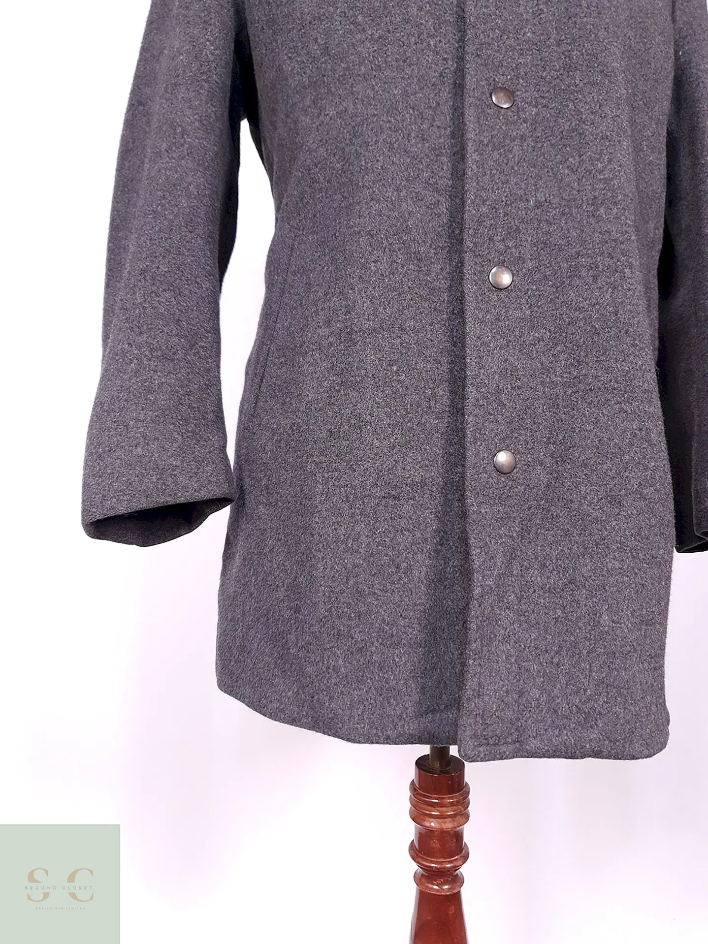 Abrigo Vintage Plomo Lana Talla SM 2