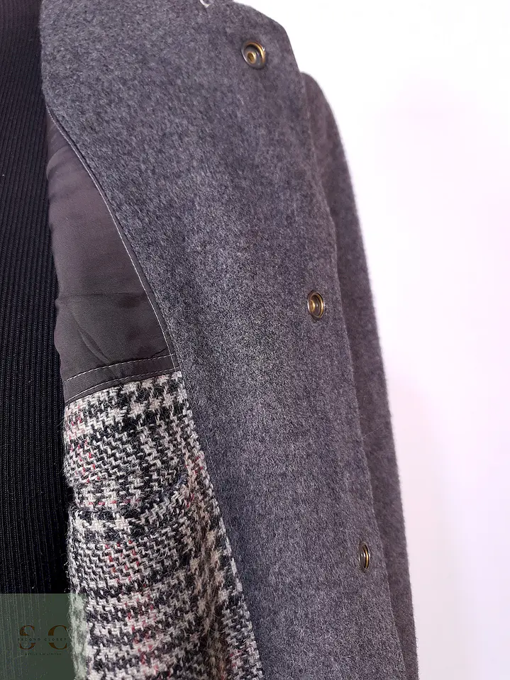 Abrigo Vintage Plomo Lana Talla SM 7