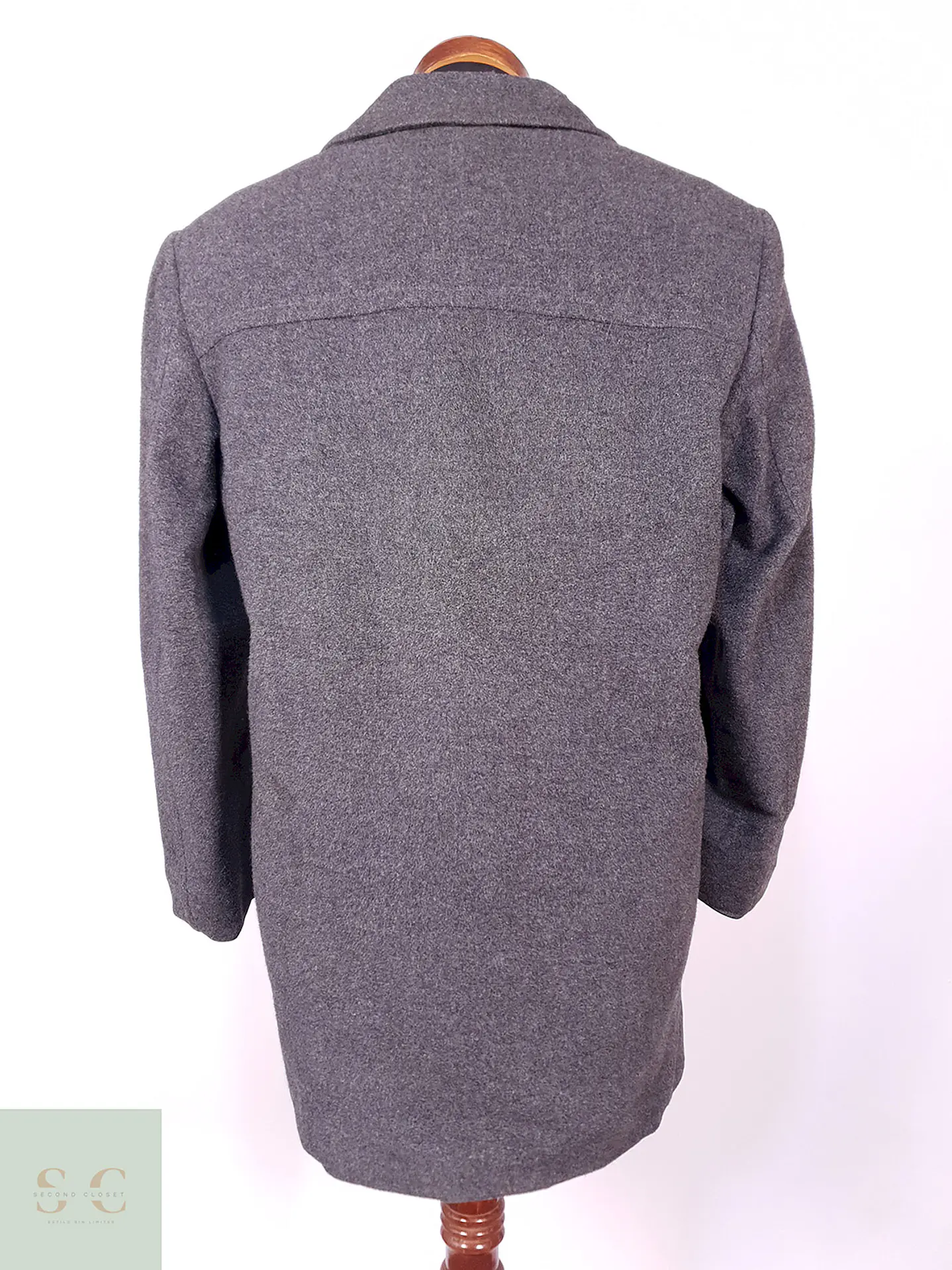 Abrigo Vintage Plomo Lana Talla SM 10
