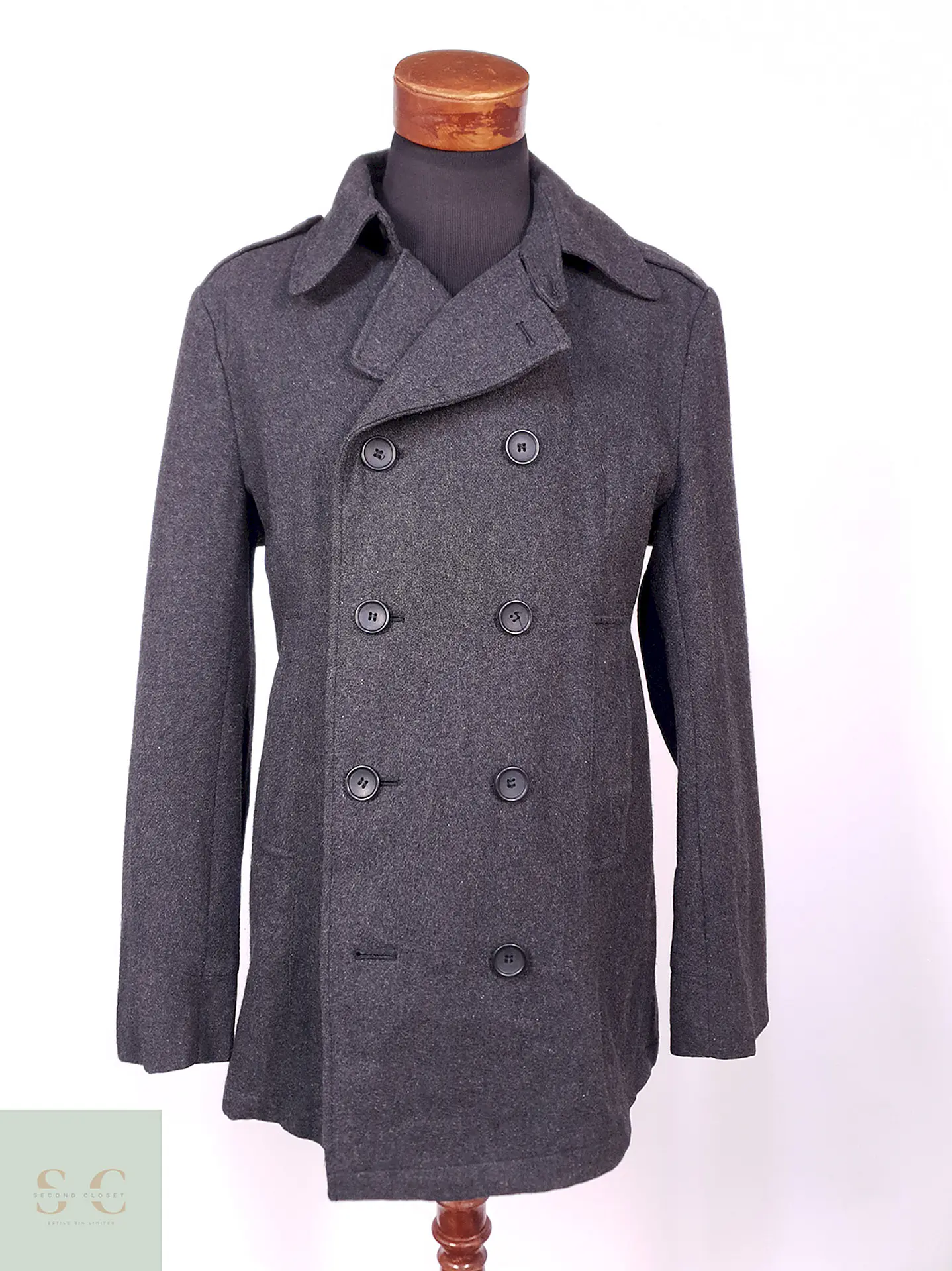 Abrigo Marinero Heritage 1981 Plomo Lana Talla L 1
