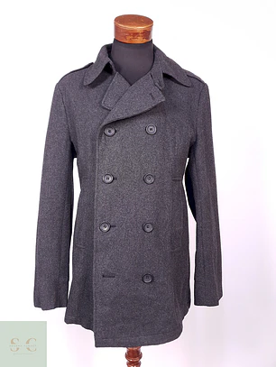 Abrigo Marinero Heritage 1981 Plomo Lana Talla L