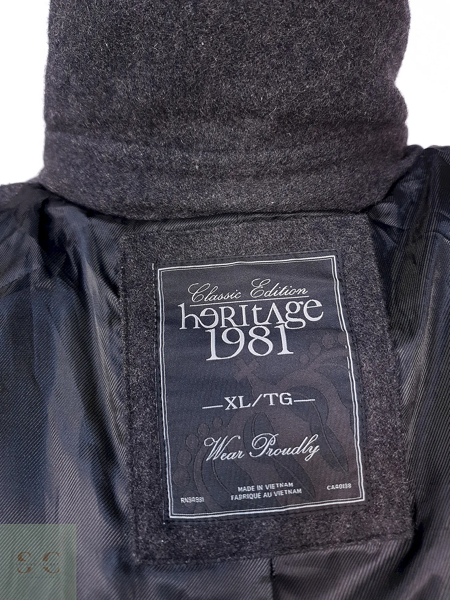 Abrigo Marinero Heritage 1981 Plomo Lana Talla L 13