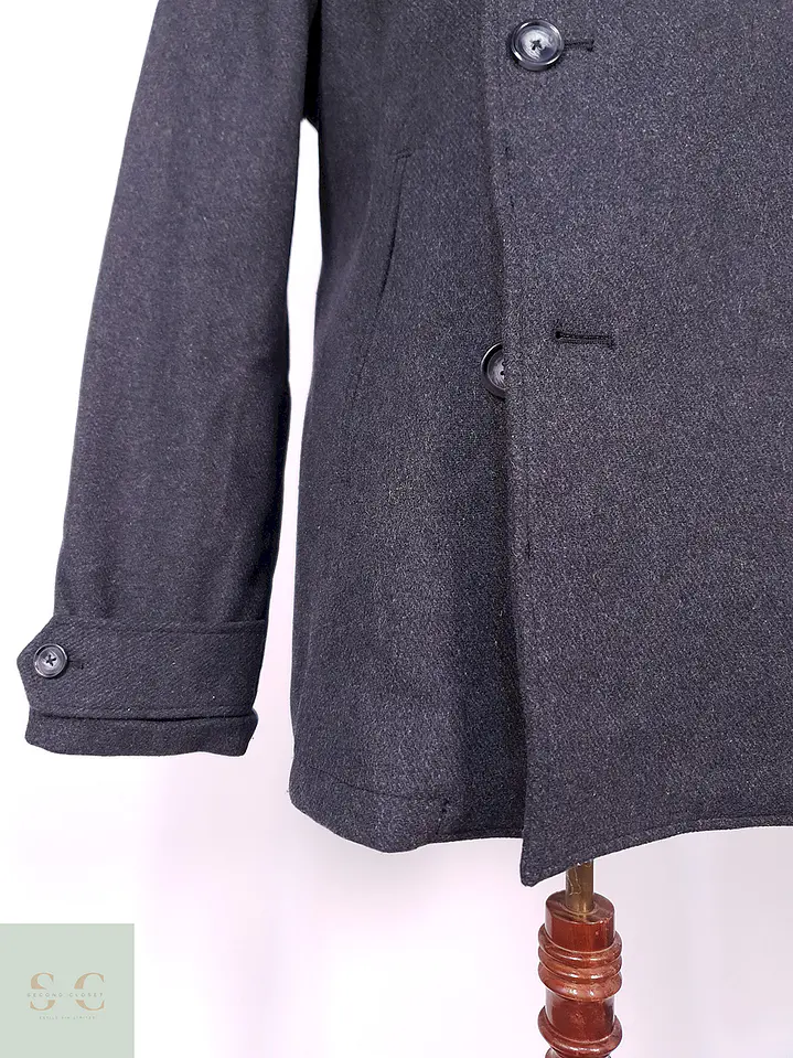 Abrigo Marinero Penguin Plomo Mezcla Lana Talla ML 3