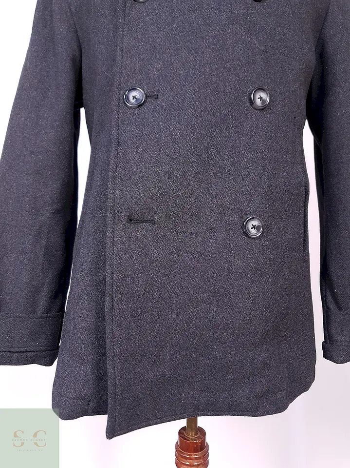 Abrigo Marinero Penguin Plomo Mezcla Lana Talla ML 4