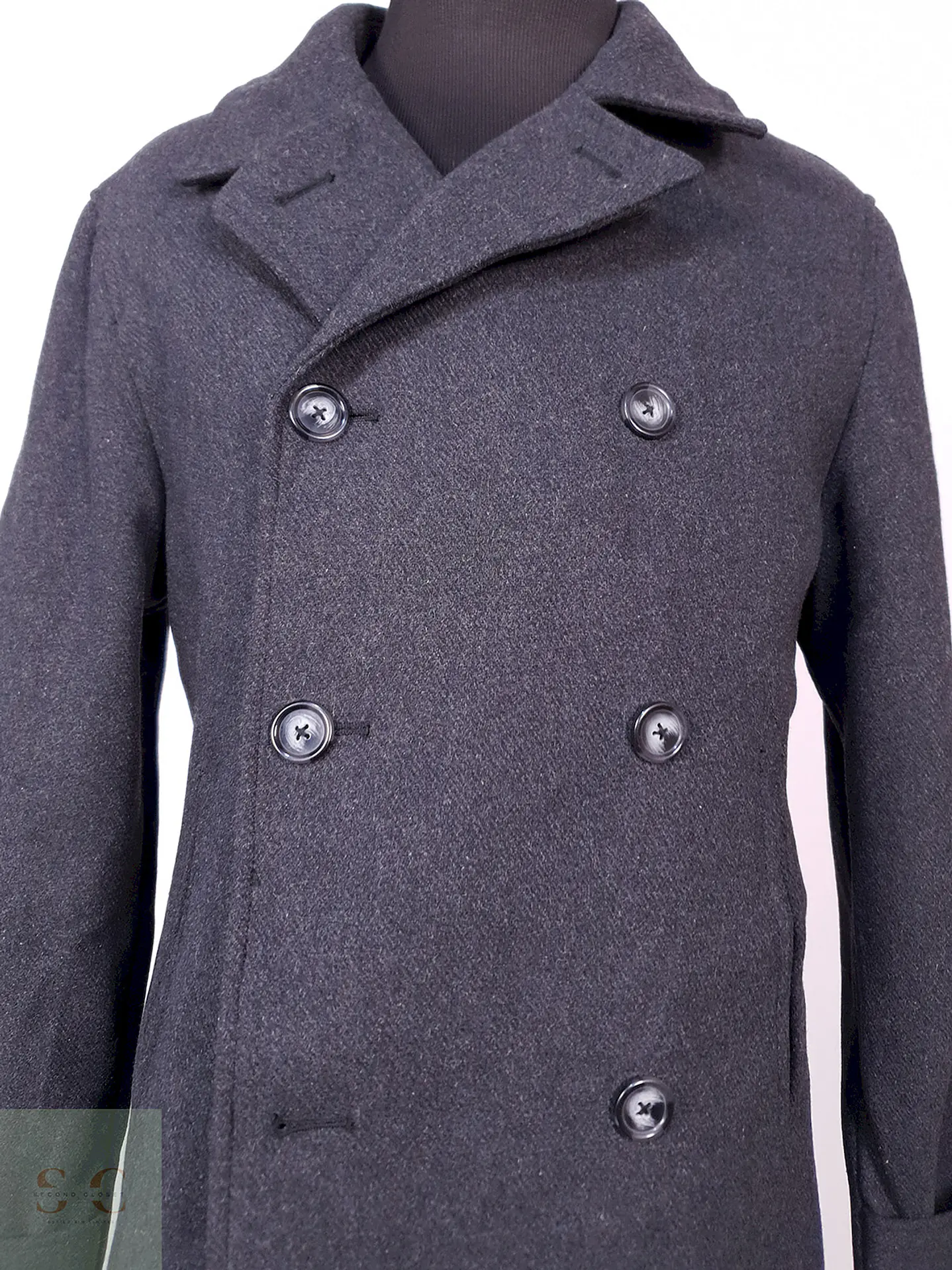 Abrigo Marinero Penguin Plomo Mezcla Lana Talla ML 5