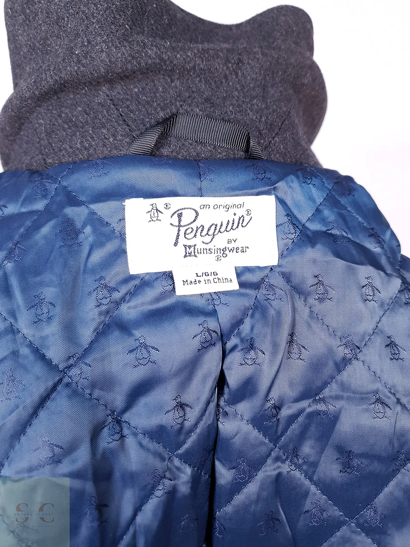 Abrigo Marinero Penguin Plomo Mezcla Lana Talla ML 12
