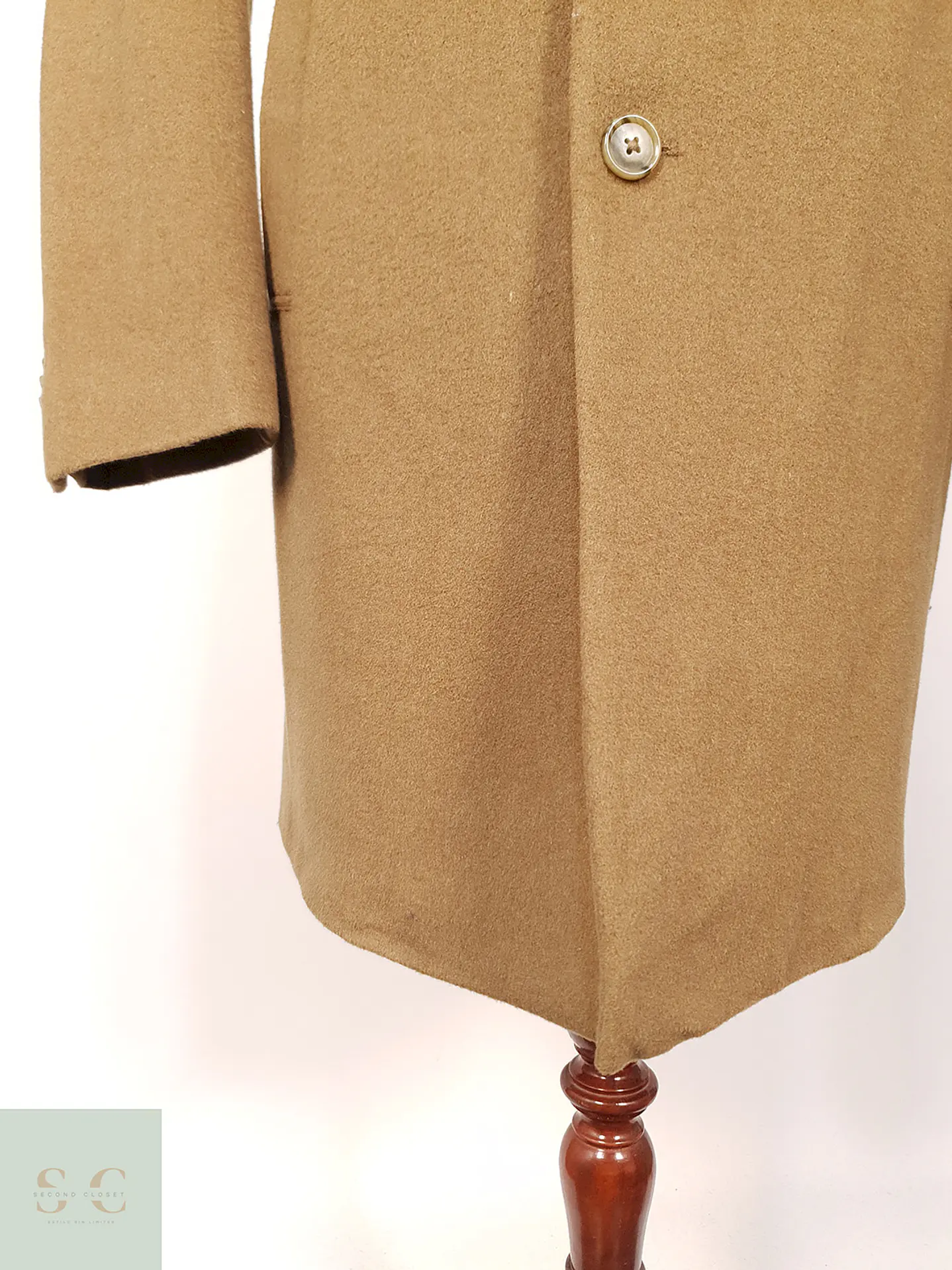 Abrigo Largo Camel Jos A Bank 70% Lana Talla XL 2