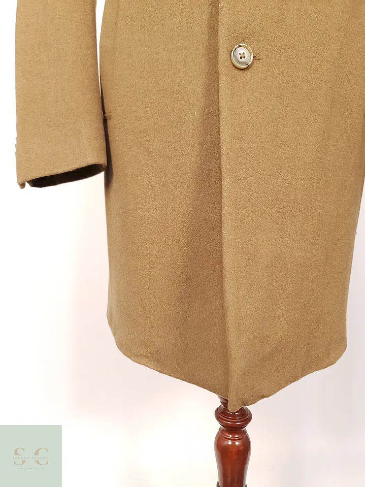 Abrigo Largo Camel Jos A Bank 70% Lana Talla XL 2