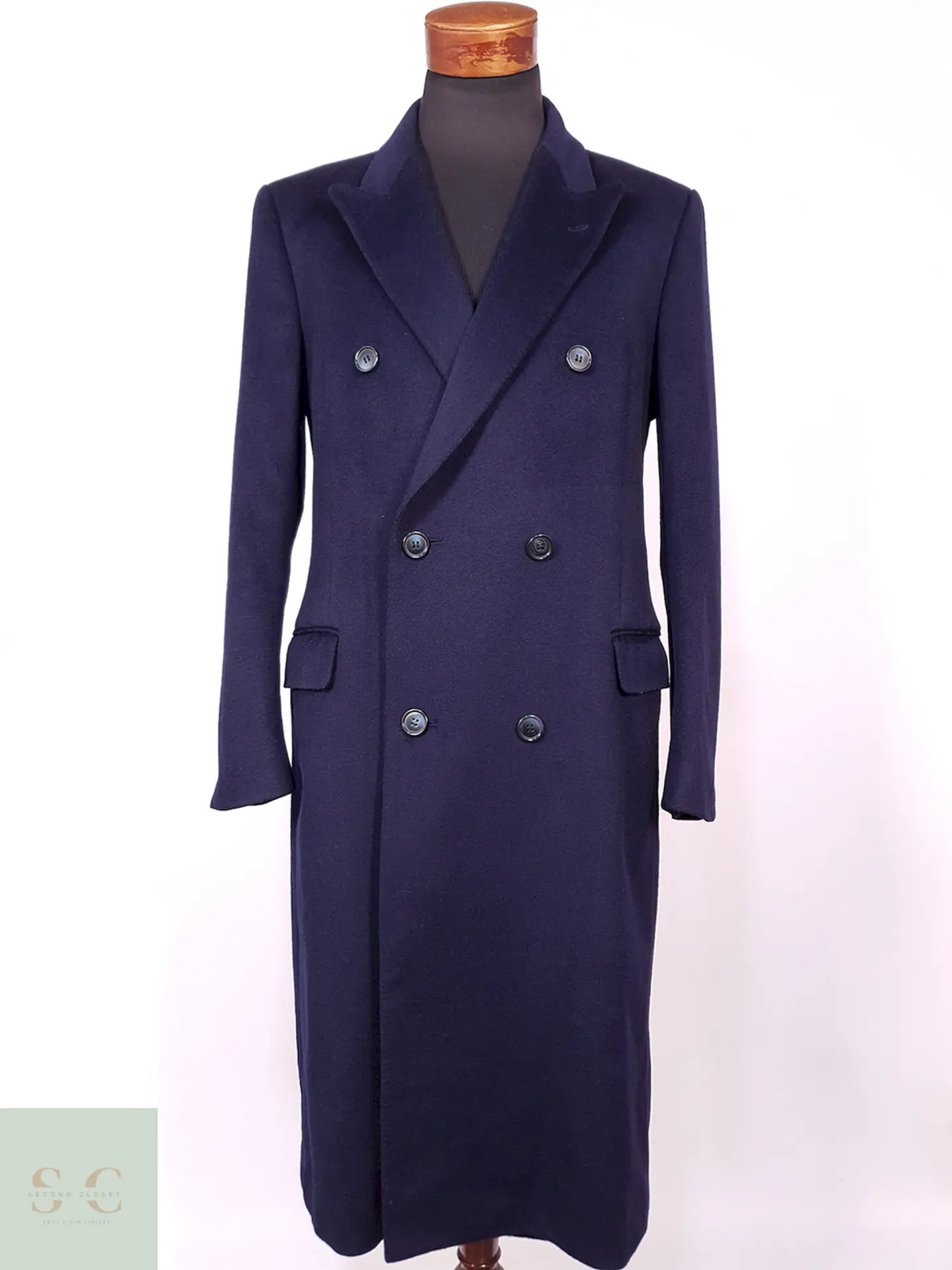 Abrigo Vintage Largo Styliform Lana Cashmere Talla M 1