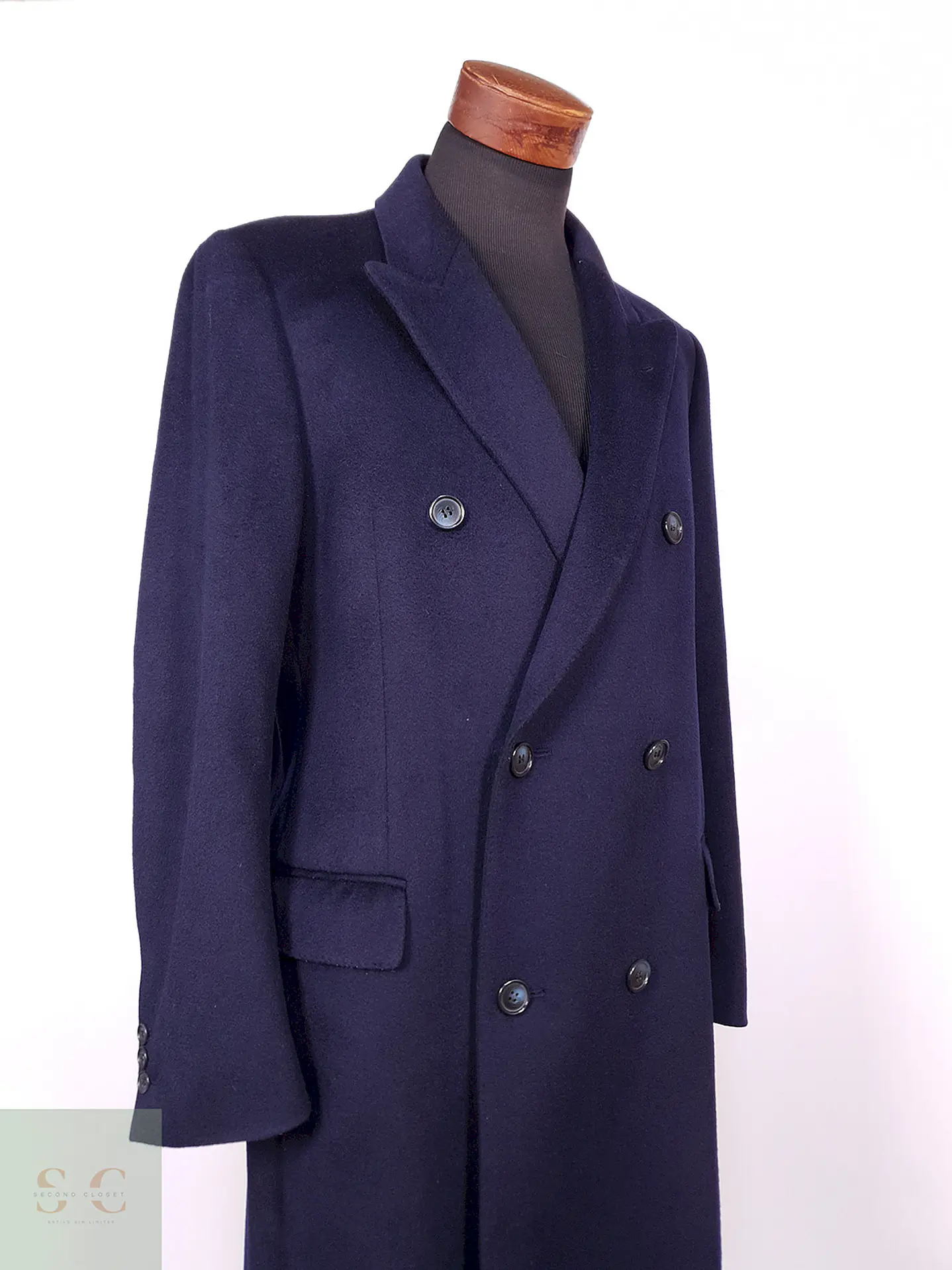 Abrigo Vintage Largo Styliform Lana Cashmere Talla M 7
