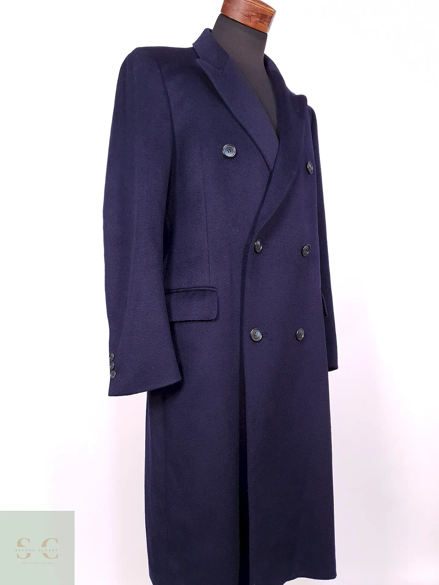 Abrigo Vintage Largo Styliform Lana Cashmere Talla M 9