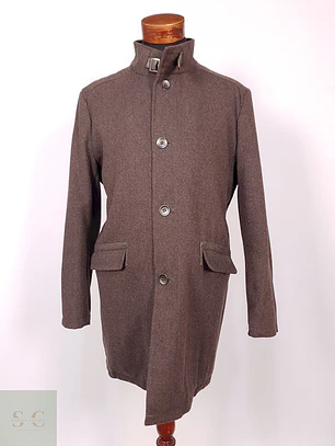 Abrigo Kenneth Cole Café Lana Talla LXL
