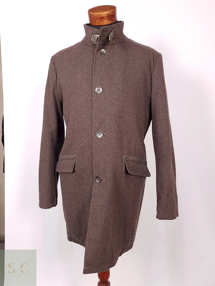 Abrigo Kenneth Cole Café Lana Talla LXL 2