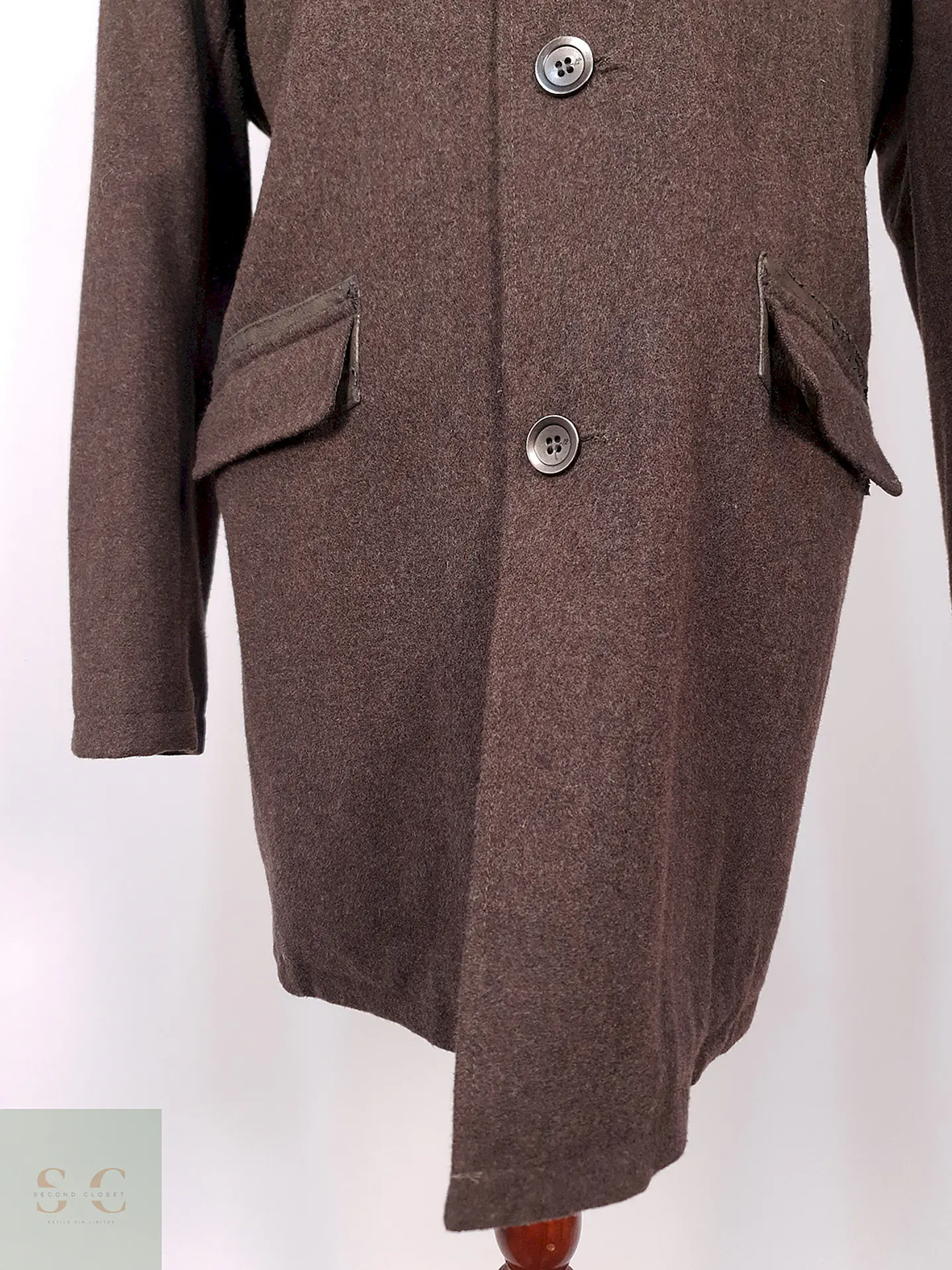 Abrigo Kenneth Cole Café Lana Talla LXL 3