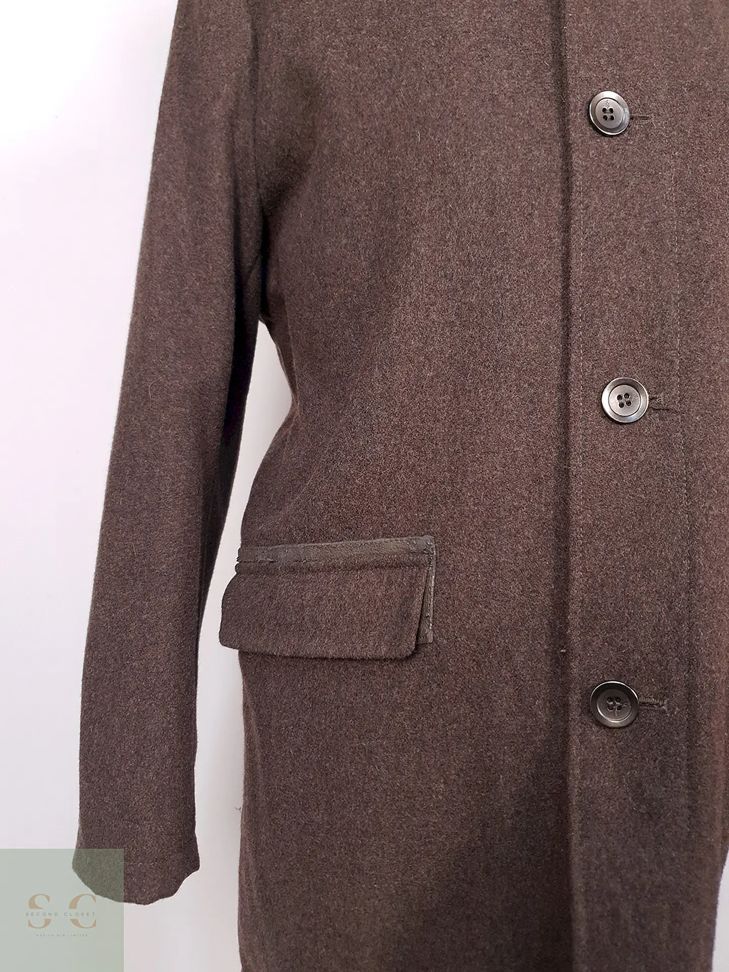 Abrigo Kenneth Cole Café Lana Talla LXL 4