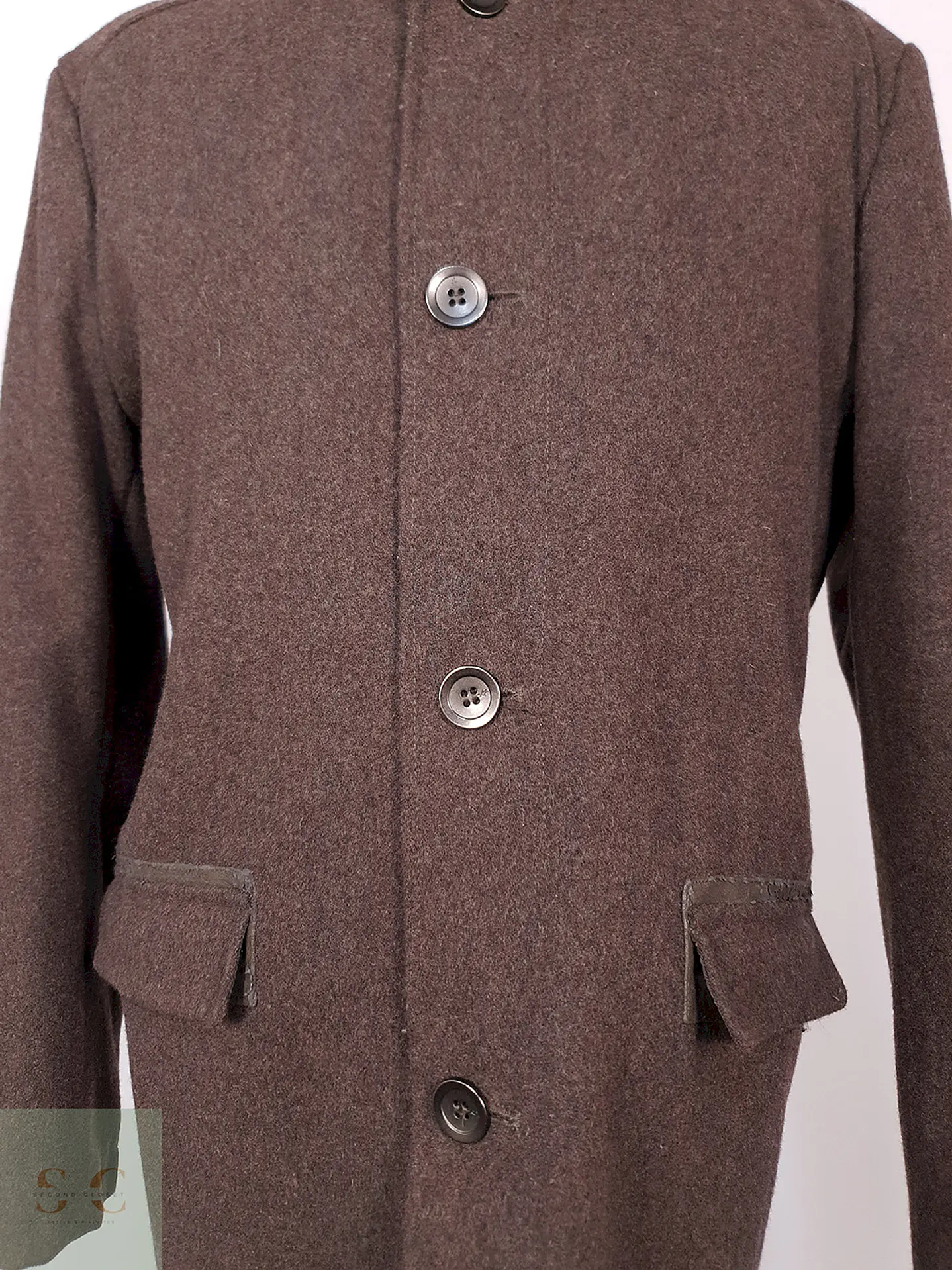 Abrigo Kenneth Cole Café Lana Talla LXL 5