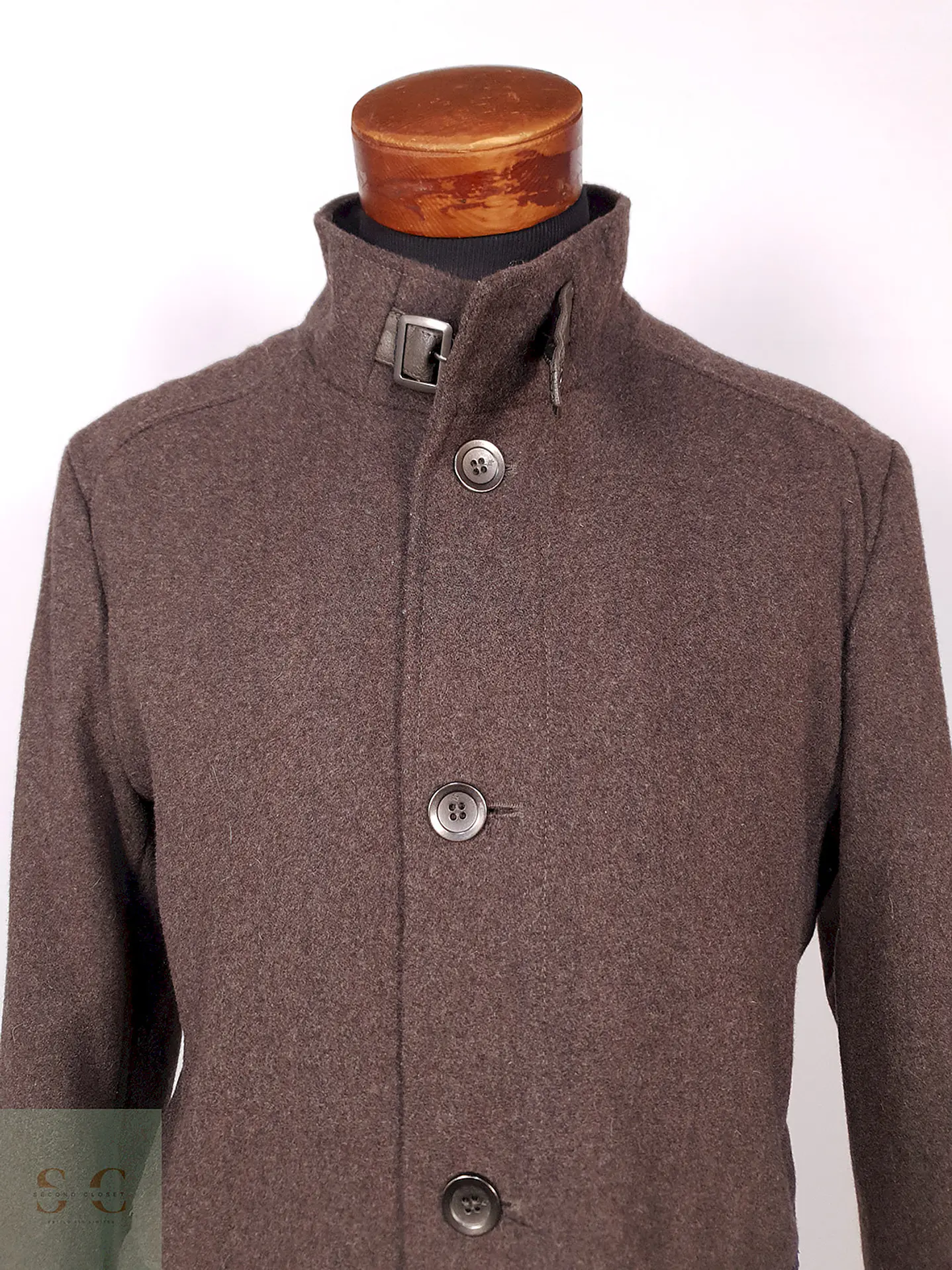 Abrigo Kenneth Cole Café Lana Talla LXL 6