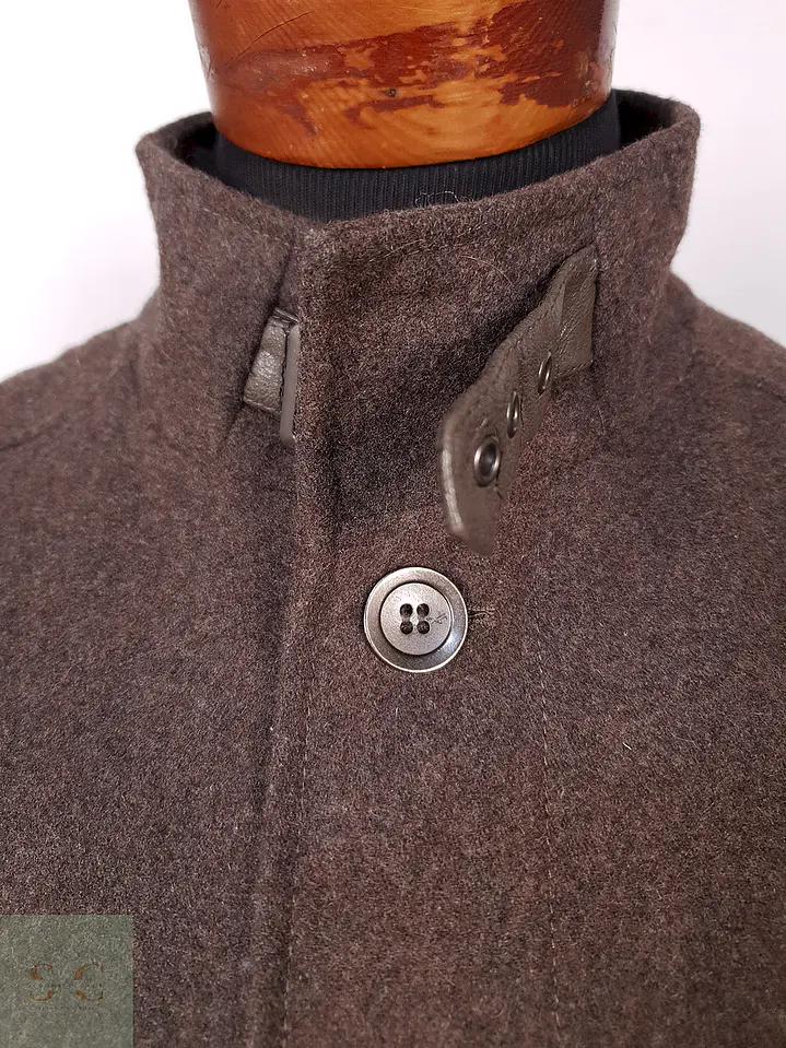 Abrigo Kenneth Cole Café Lana Talla LXL 8