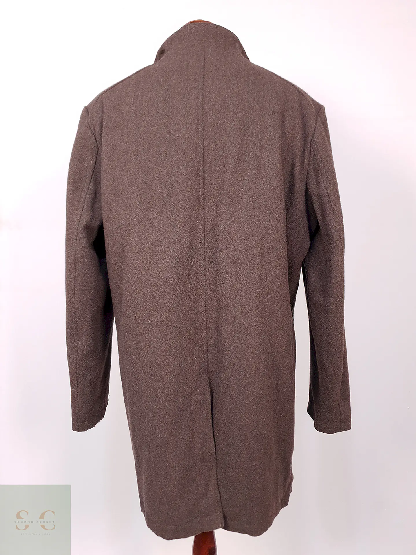 Abrigo Kenneth Cole Café Lana Talla LXL 12