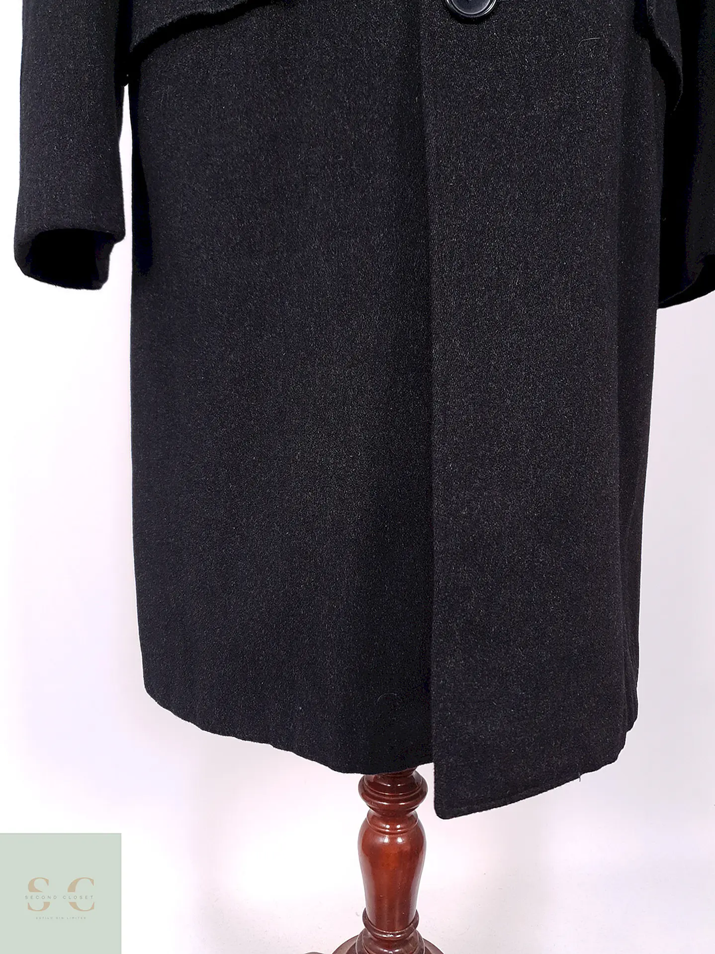 Abrigo Vintage Monti 100% Lana Virgen Grafito Talla S 2