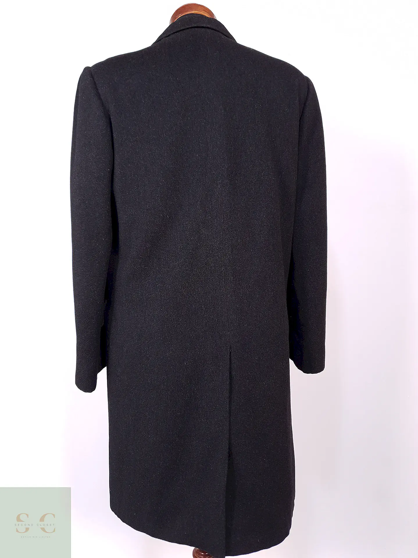 Abrigo Vintage Monti 100% Lana Virgen Grafito Talla S 12