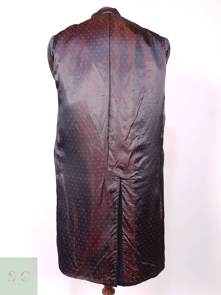 Abrigo Vintage Monti 100% Lana Virgen Grafito Talla S 14