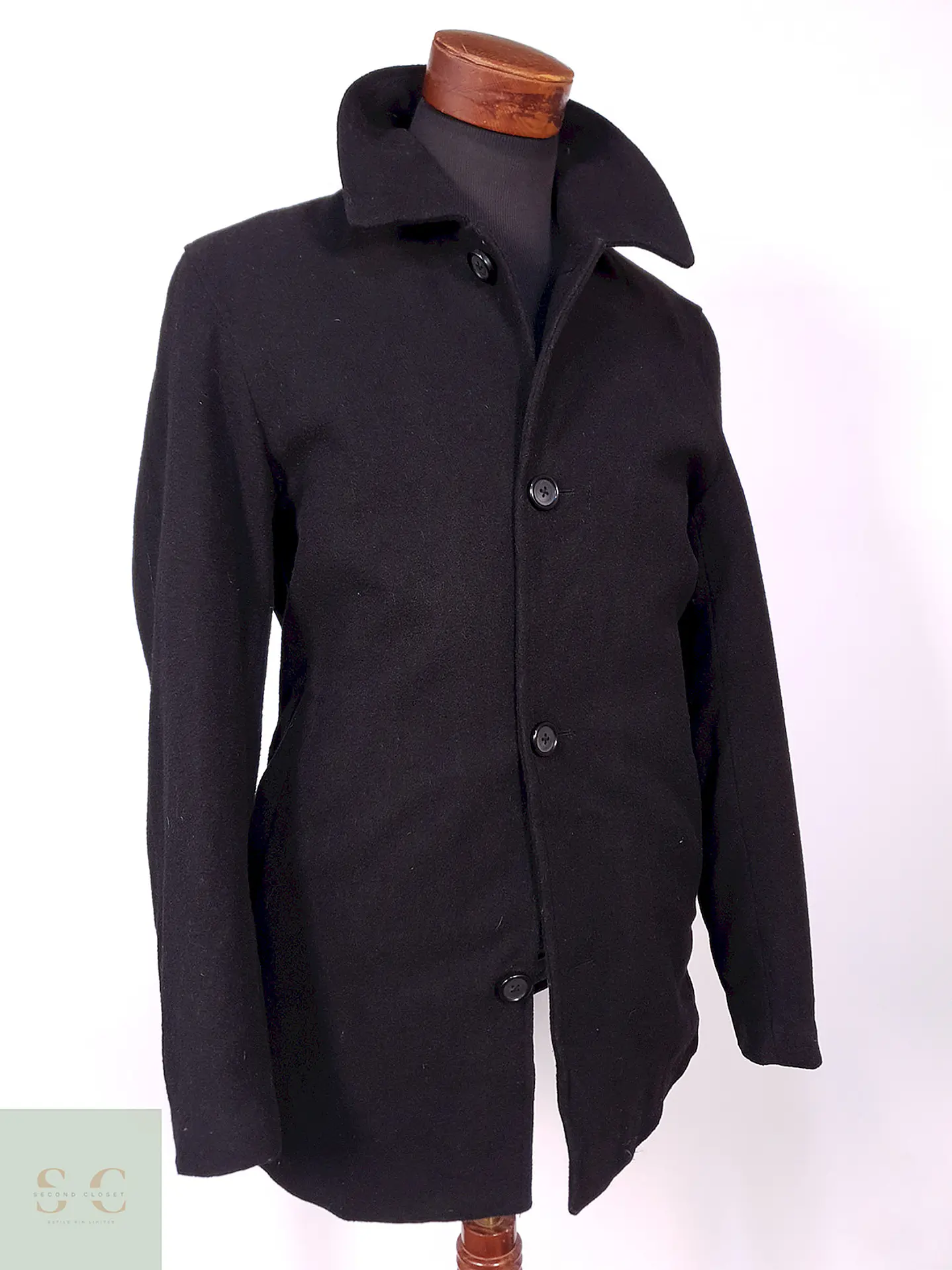 Abrigo Negro St John Bay Lana Talla SM 13