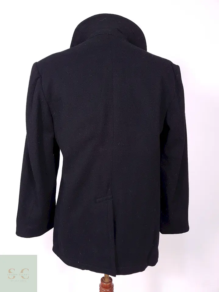 Abrigo Marinero Negro 100% Lana Fuerzas Armadas EEUU Talla M 6