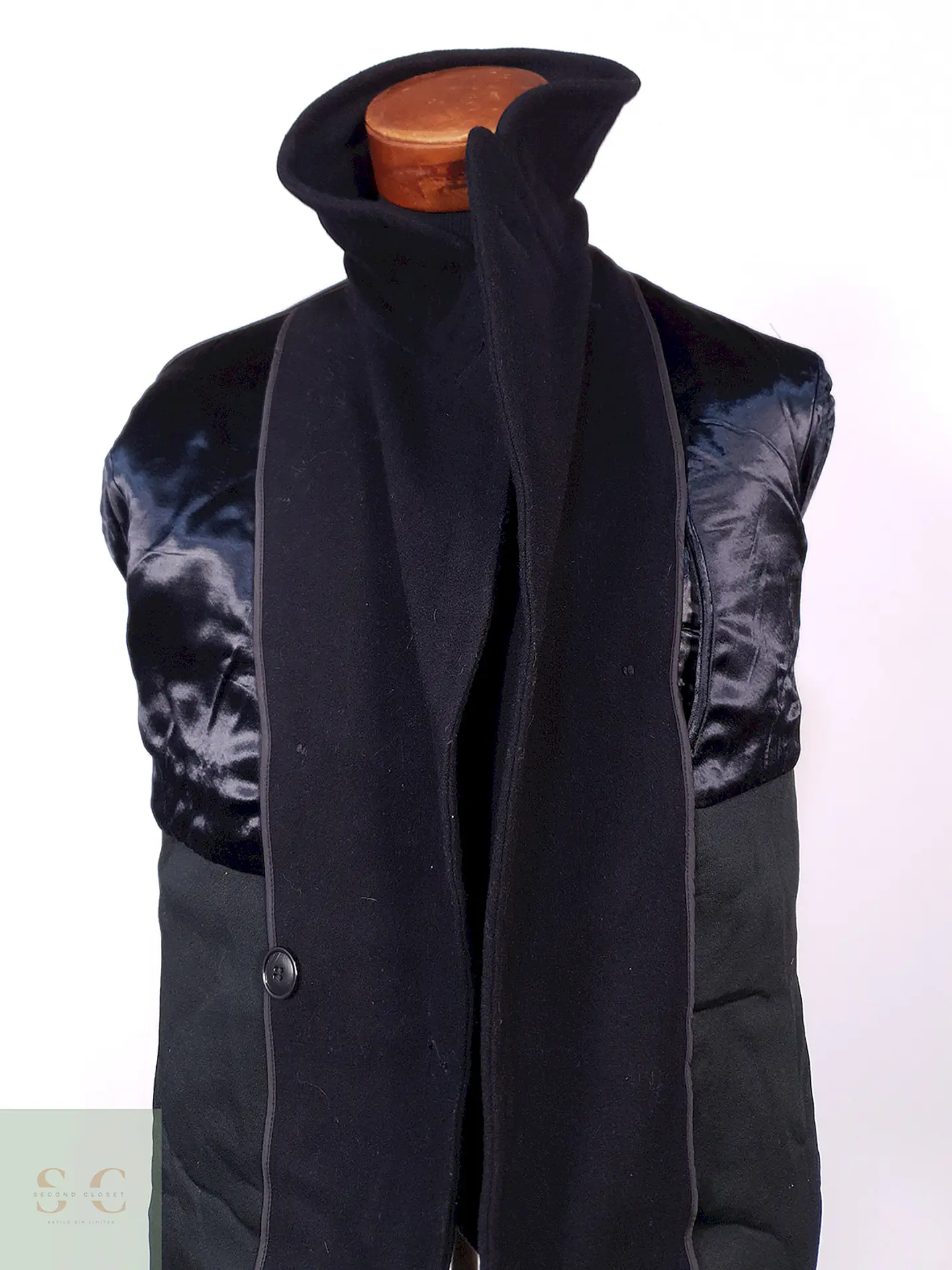 Abrigo Marinero Negro 100% Lana Fuerzas Armadas EEUU Talla M 12