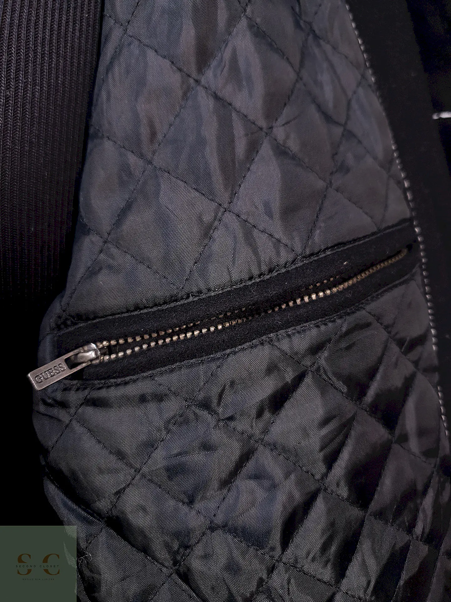 Abrigo Cruzado Negro Guess Lana Talla L 9