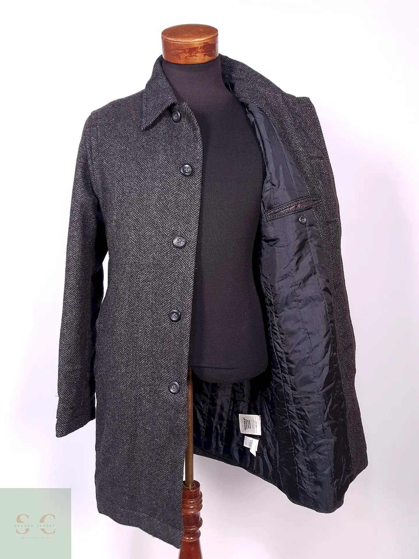 Abrigo Gap Plomo 70% Lana Talla SM 8