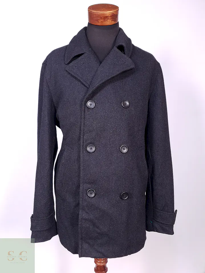 Abrigo Marinero Plomo Clairborne Wool Blend Talla LXL 1