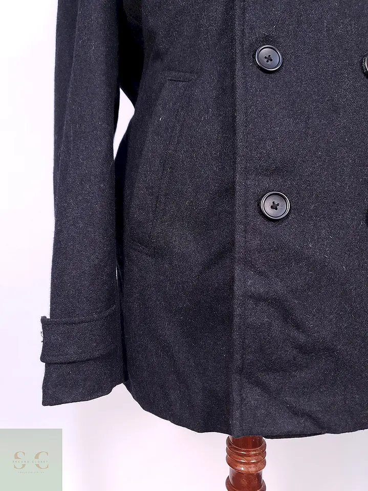 Abrigo Marinero Plomo Clairborne Wool Blend Talla LXL 2