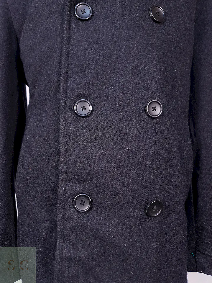 Abrigo Marinero Plomo Clairborne Wool Blend Talla LXL 3