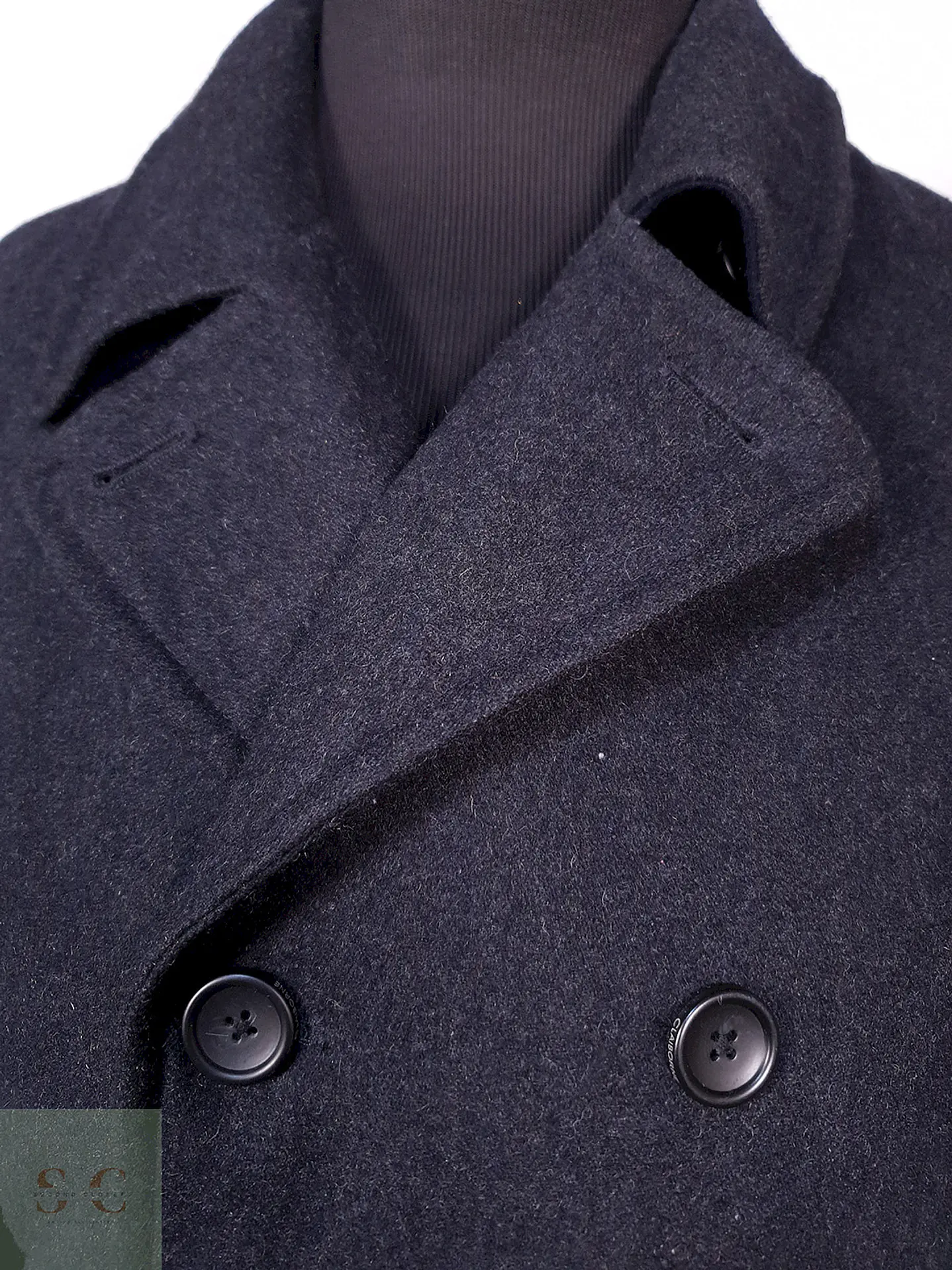 Abrigo Marinero Plomo Clairborne Wool Blend Talla LXL 5