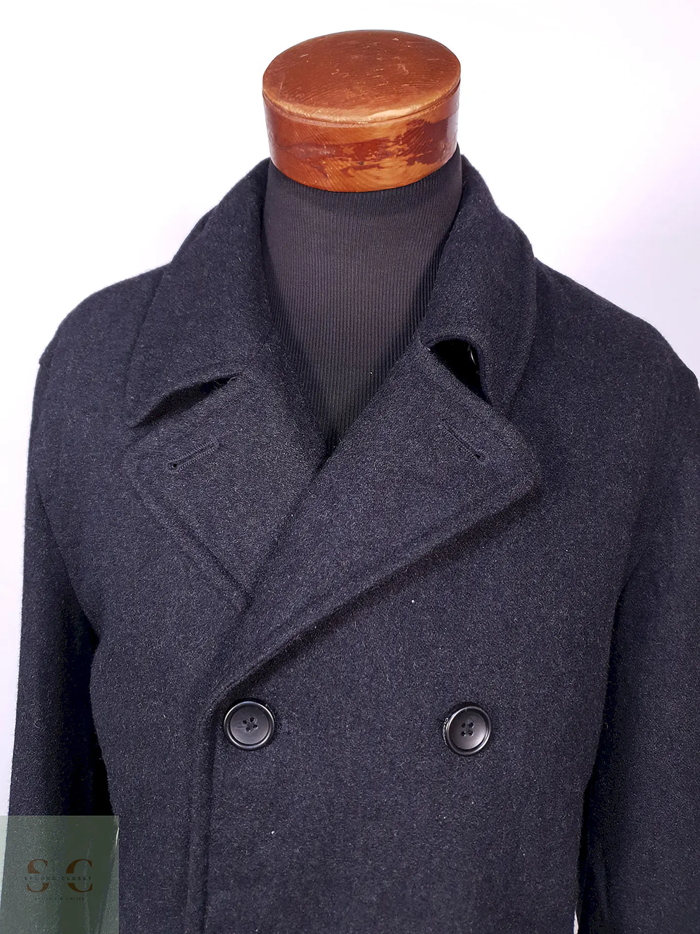 Abrigo Marinero Plomo Clairborne Wool Blend Talla LXL 6