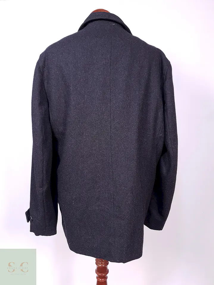 Abrigo Marinero Plomo Clairborne Wool Blend Talla LXL 8