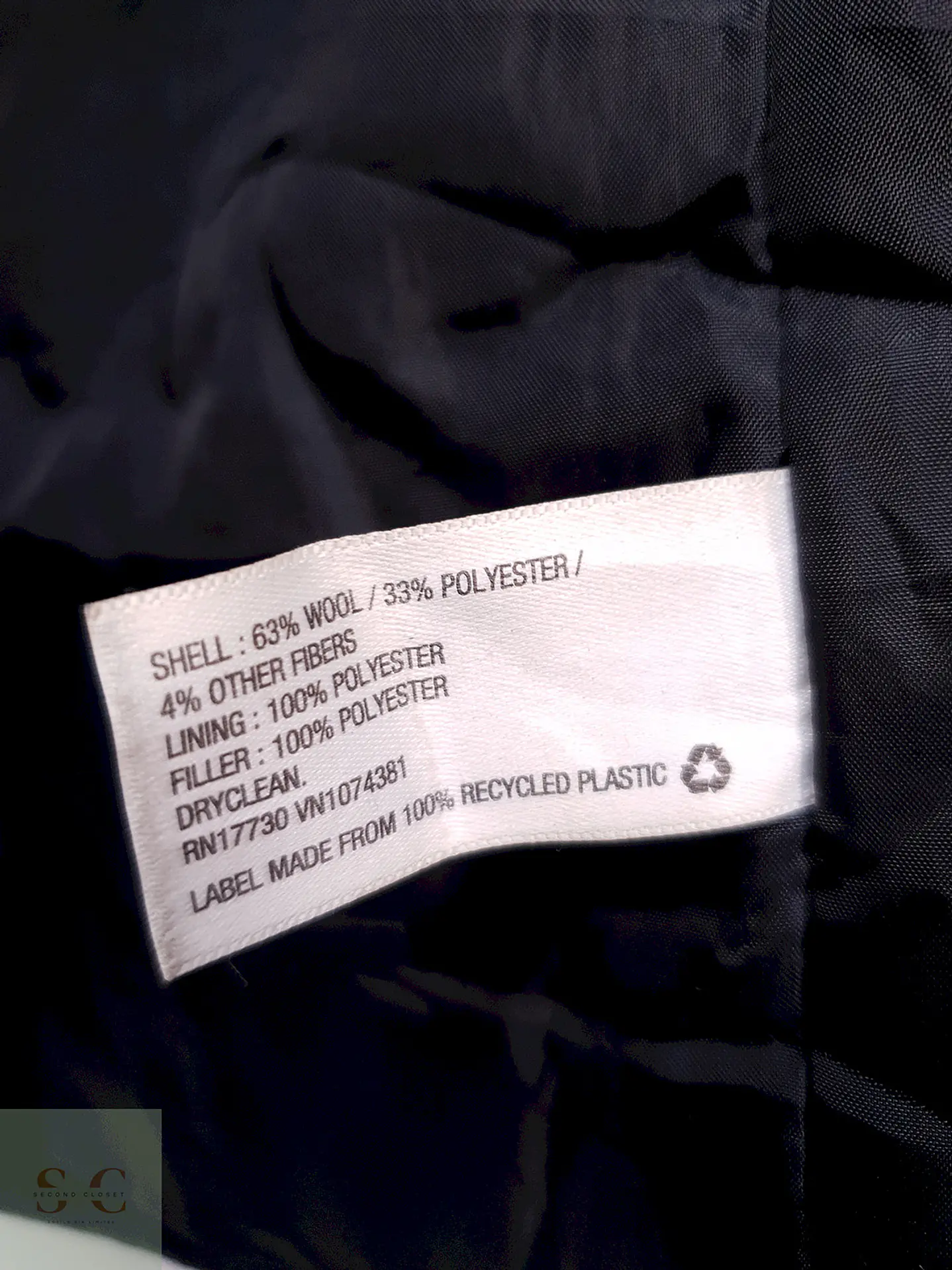 Abrigo Negro Merona Lana Talla M 7