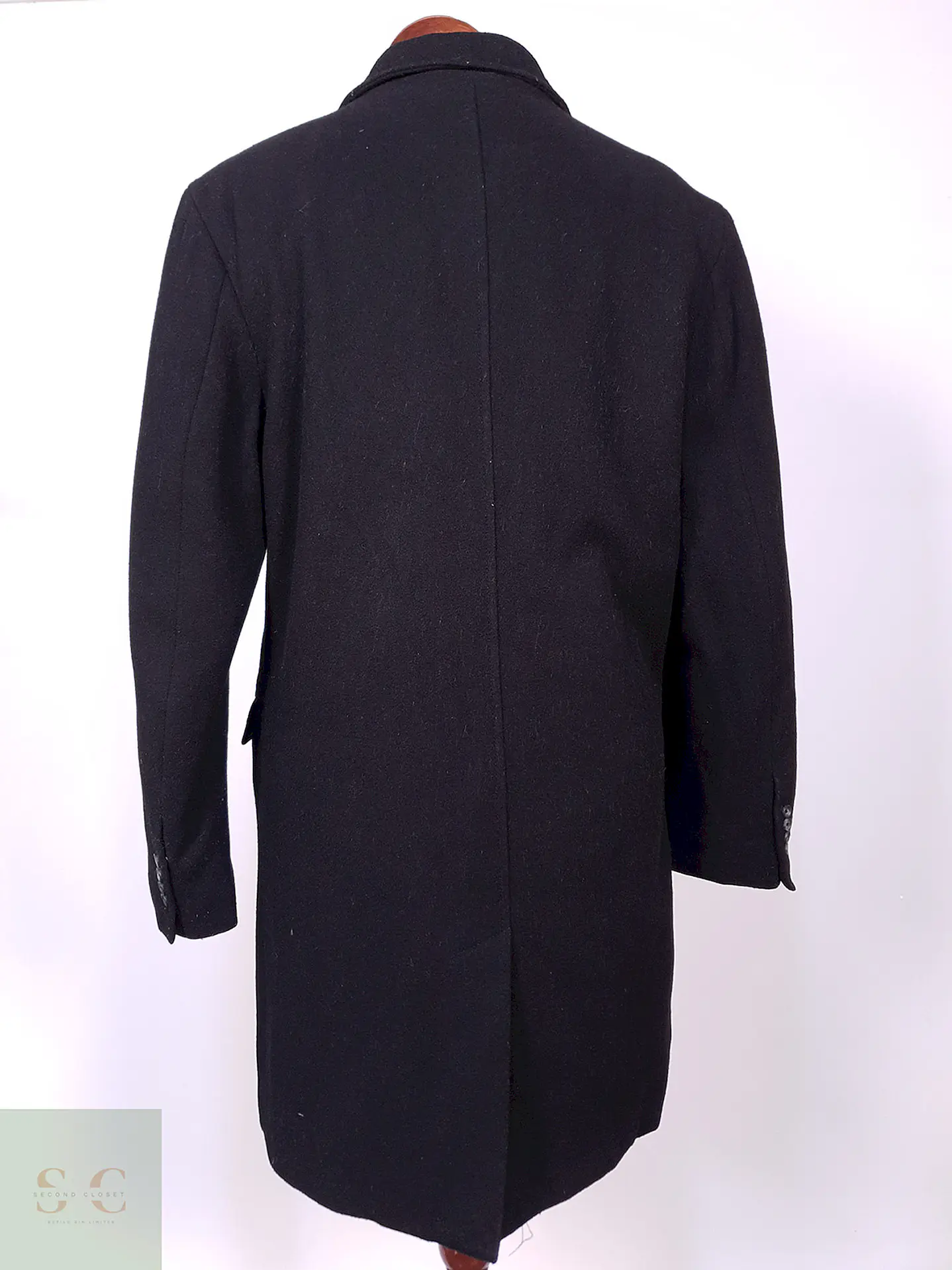 Abrigo Negro Merona Lana Talla M 10