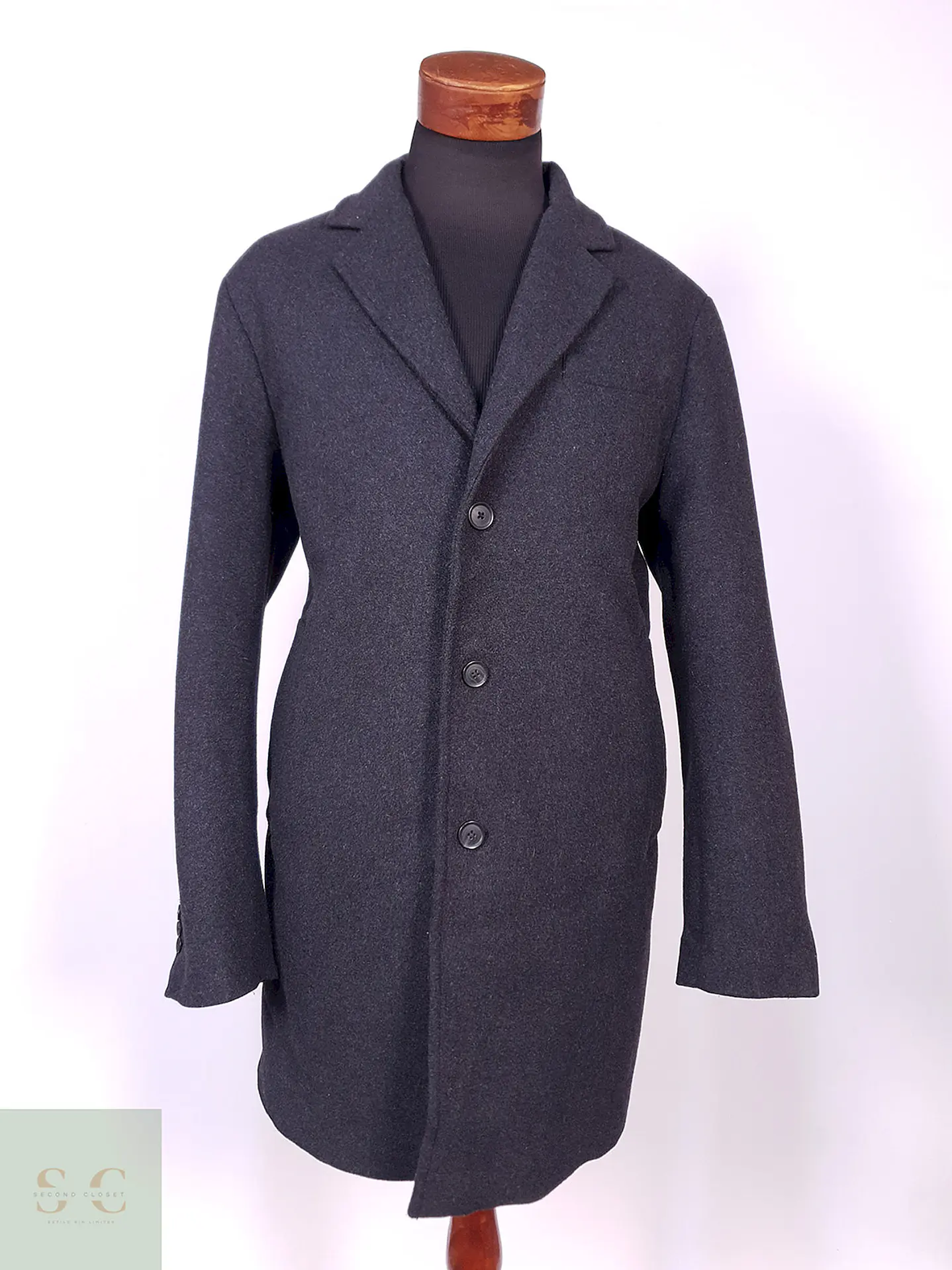 Abrigo Plomo Mango Talla L 1