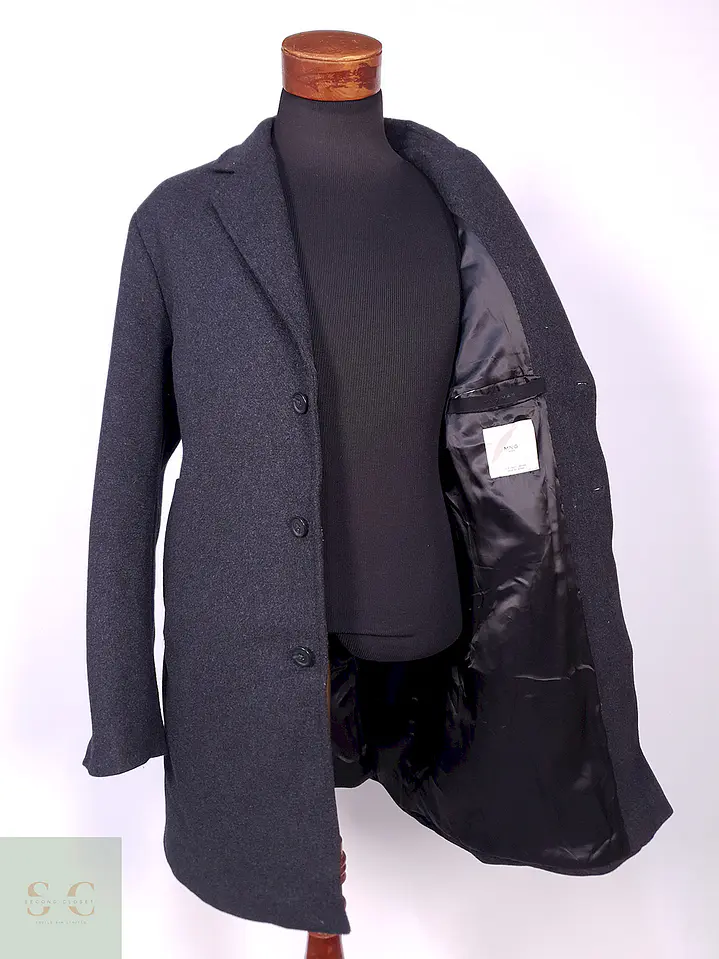 Abrigo Plomo Mango Talla L 9