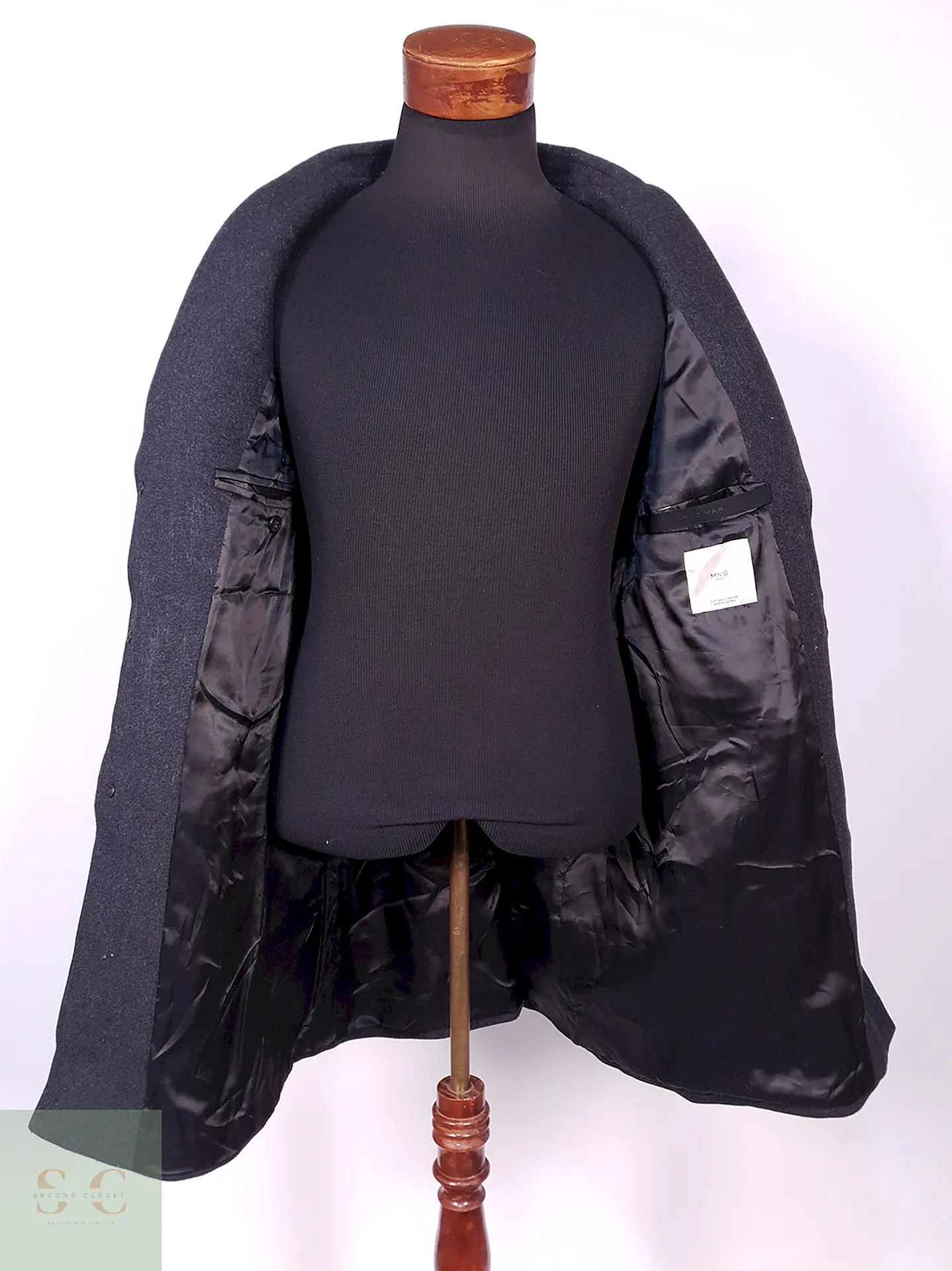 Abrigo Plomo Mango Talla L 10