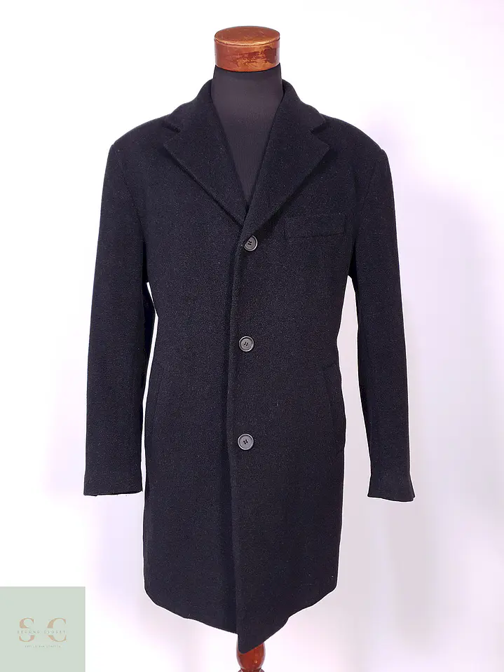 Abrigo Vintage 80% Lana Grafito Talla LXL 1