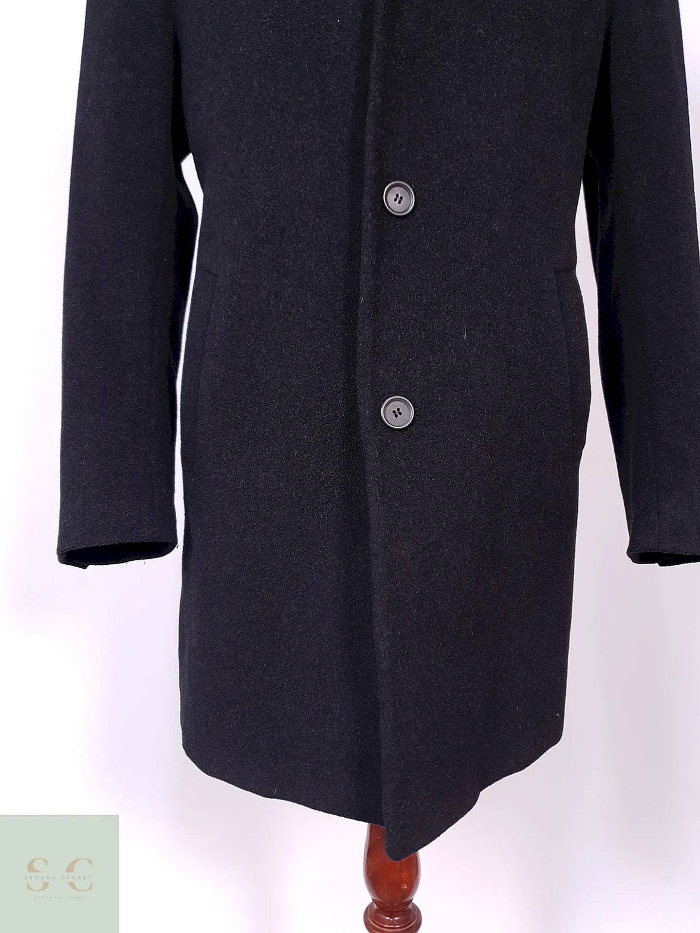Abrigo Vintage 80% Lana Grafito Talla LXL 2