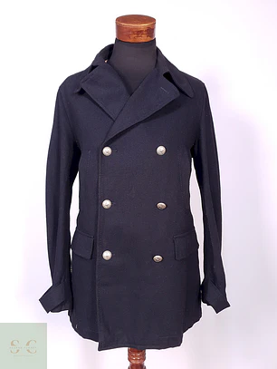 Abrigo Marinero Azul Incom Uomo 60% Lana Talla M