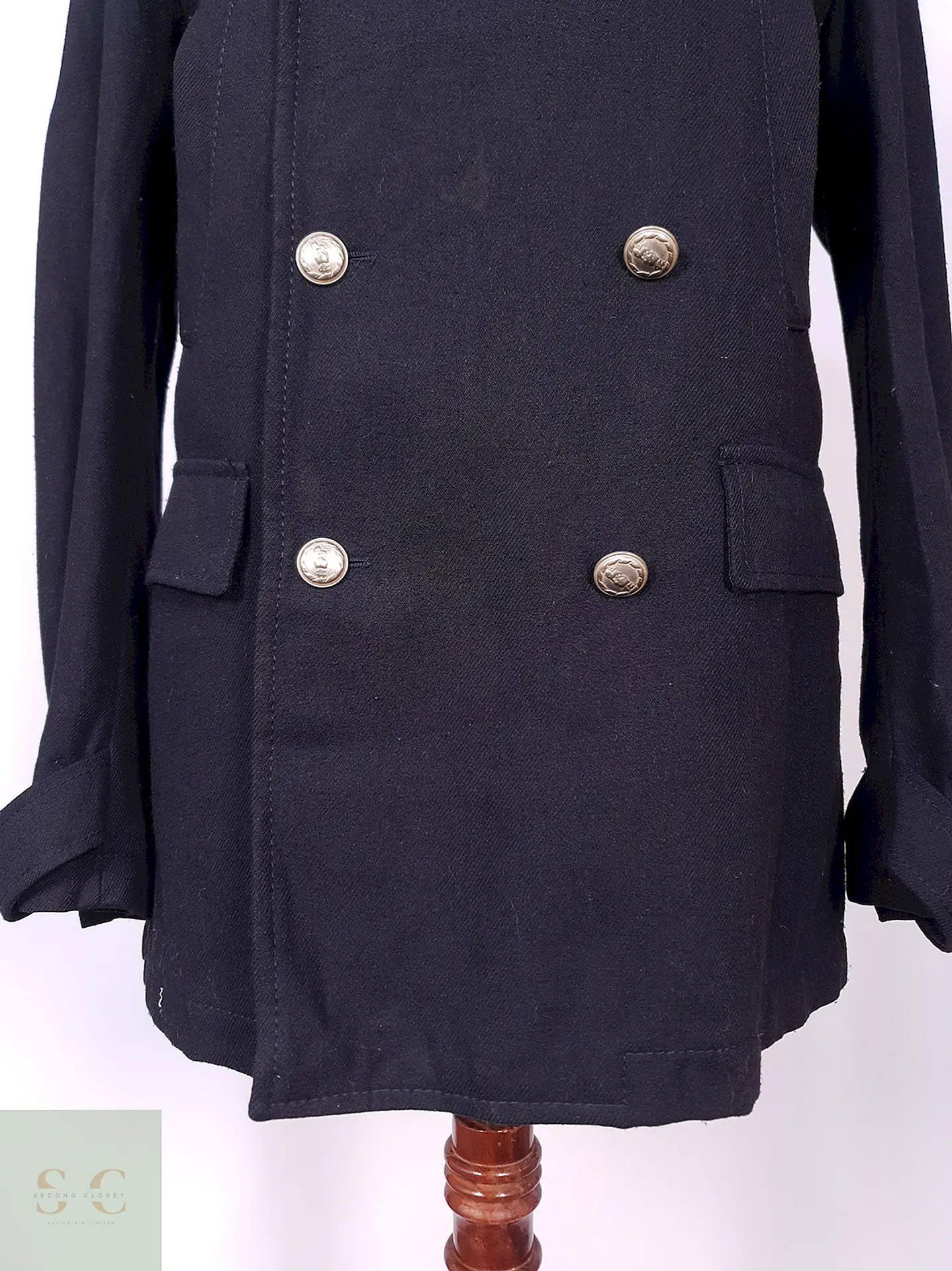 Abrigo Marinero Azul Incom Uomo 60% Lana Talla M 3