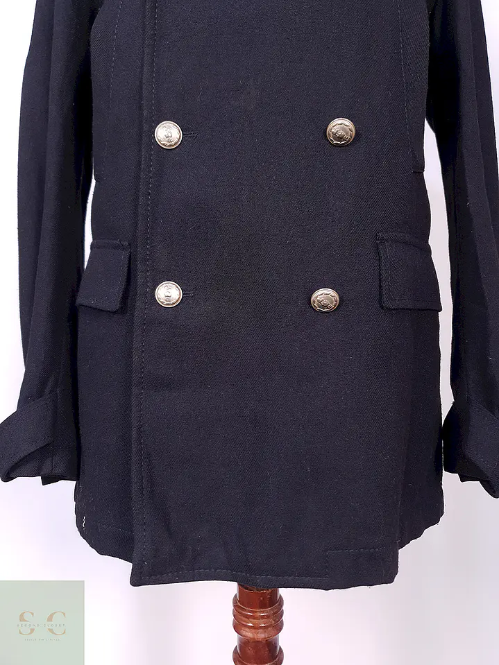 Abrigo Marinero Azul Incom Uomo 60% Lana Talla M 3