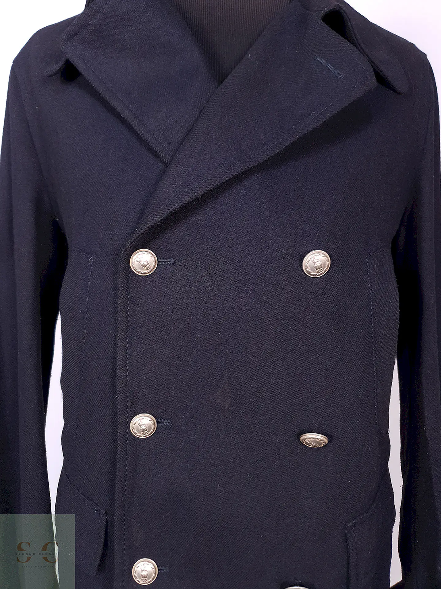 Abrigo Marinero Azul Incom Uomo 60% Lana Talla M 5